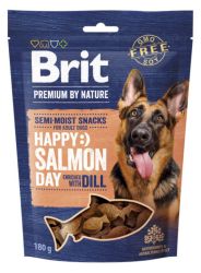 Brit Premium by Nature Snack Salmon with Dill - félnedves jutalomfalat lazac kaporral kutyák számára  180 g
