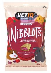 Mark&Chappell VetIQ Nibblots Berries - bogyós gyümölcs ízesítésű falatkák kisállatoknak  30 g