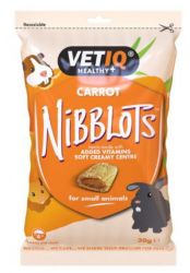 Mark&Chappell VetIQ Nibblots Carrot - répa ízesítésű falatkák kisállatoknak  30 g