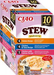 Inaba Cat Stew Variety - csirke, csirke-tonhal, csirke-lazac 10 x  40 g
