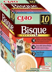 Inaba Cat Ciao Bisque Variety - csirke-marha, tonhal-lazac, tonhal 10 x 40 g