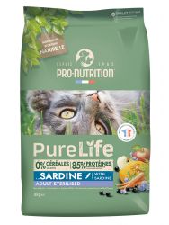 Pro-Nutrition PureLife Cat Adult Sterilised Sardine 8 kg