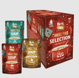 Brit Care Cat Christmas Selection Soups - karácsonyi leves-válogatás macskák számára 15 x  75 g