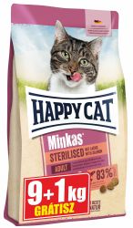 Happy Cat Minkas Sterilised Salmon - szárazeledel lazaccal macskák számára 9+1 kg   10 kg