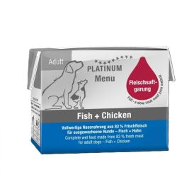 Platinum Menu Fish+Chicken - nedvestáp felnőtt kutyák számára  90 g