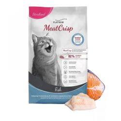 Platinum MeatCrisp Sterilised Fish - szárazeledel macskák számára  3 kg