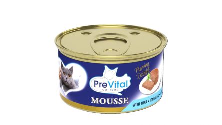 PreVital Mousse Tuna - pástétom tonhallal felnőtt macskák számára 85 g