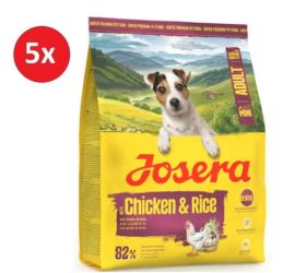 Josera Adult Mini Chicken & Rice - gluténmentes szárazeledel kutyák számára 5 x  900 g