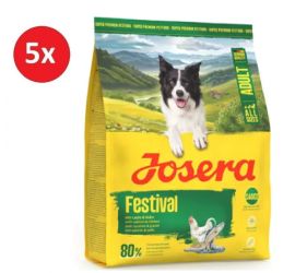 Josera Adult Festival Chicken & Salmon - gluténmentes szárazeledel kutyák számára 5 x  900 g