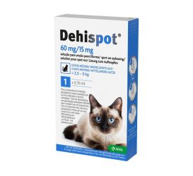 Dehispot 60 mg/15 mg rácsepegtető oldat közepes testű macskák számára  1 db