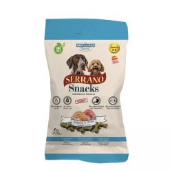 Mediterranean Natural Serrano Snacks Hypoallergenic Salmon & Tuna - jutalomfalat kutyák számára 100 g