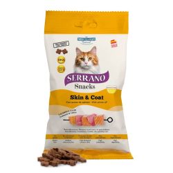 Mediterranean Natural Serrano Snacks Skin & Coat Salmon & Tuna - funkcionális jutalomfalat macskák számára 50 g