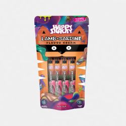 Happy Snacky Cat Flavor Cream Lamb + Sardine - krémes jutalomfalat macskák számára 4 x 10 g
