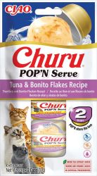 Inaba Cat Ciao Churu Pop'n Serve Tuna & Bonito Flakes - tonhal-bonito 2 x 35 g