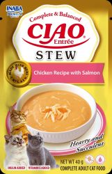 Inaba Cat Ciao Entrée Stew Chicken with Salmon - csirke-lazac  40 g