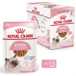 Royal Canin Kitten Gravy - szószos nedvestáp kölyök macska szószos nedves táp 12 x  85 g