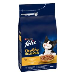Felix Doubly Delicious - szárazeledel csirke és pulyka keverékével, céklával macskák számára 1.4 kg
