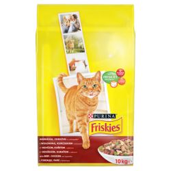 Friskies száraz macskaeledel - marhával, csirkével és zöldségekkel  10 kg