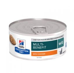 Hill's Prescription Diet w/d Digestive/Weight Management macskatáp - konzerv  156 g
