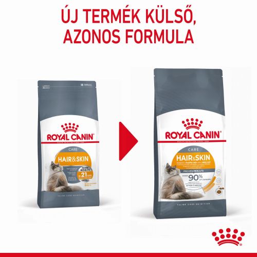 Royal Canin Hair & Skin Care - száraz táp felnőtt macskák részére a szebb szőrzetért és az egészséges bőrért  400 g