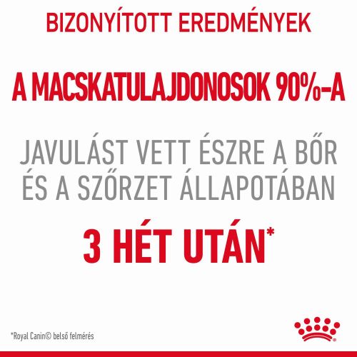 Royal Canin Hair & Skin Care - száraz táp felnőtt macskák részére a szebb szőrzetért és az egészséges bőrért  400 g