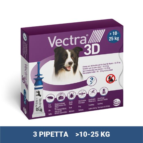 Vectra 3D rácsepegtető oldat kutyáknak 10-25 kg   3 db