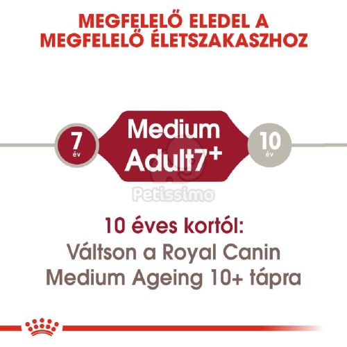 Royal Canin Medium Adult 7+ - közepes testű idősödő kutya száraz táp  4 kg