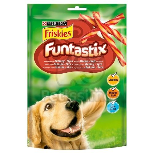 Friskies Funtastix bacon és sajt ízű jutalomfalat kutyák számára 175 g