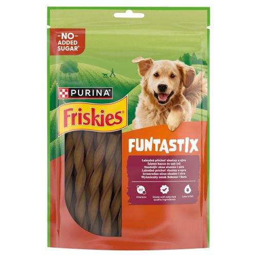 Friskies Funtastix bacon és sajt ízű jutalomfalat kutyák számára 175 g