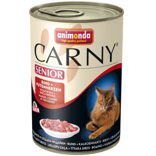 Animonda Cat Carny Senior, marha és pulykaszív  400 g