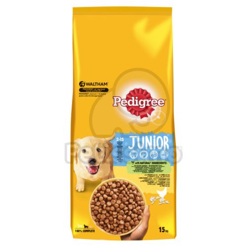 Pedigree Junior szárazeledel csirkehússal és rizzsel  15 kg