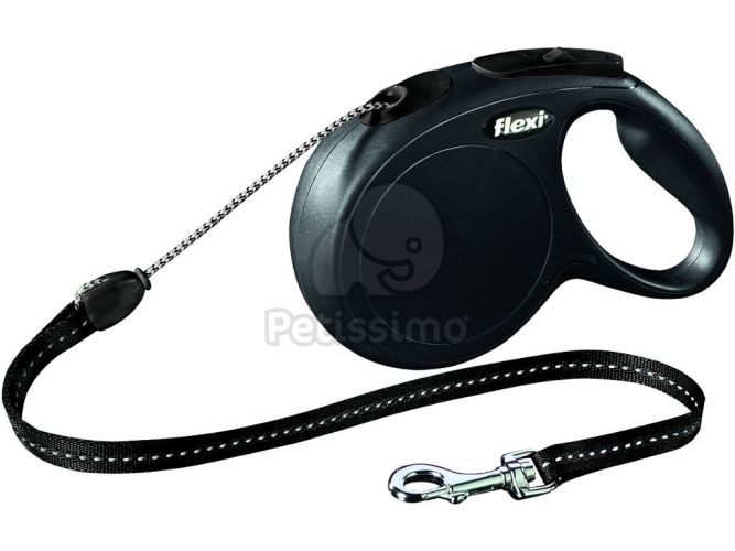 Flexi Classic M kötélpóráz különböző színben, 8 m  Fekete 