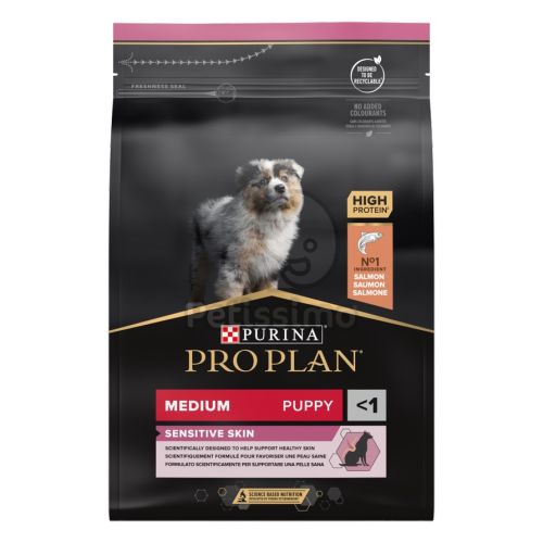 Pro Plan Puppy Medium Sensitive Skin Optiderma  12 kg
