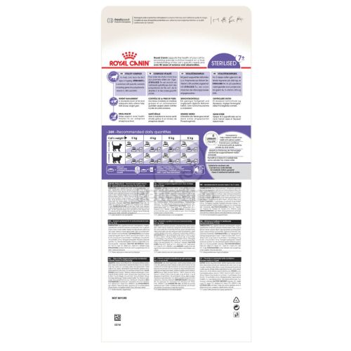 Royal Canin Sterilised 7+ - ivartalanított idősödő macska száraz táp  10 kg