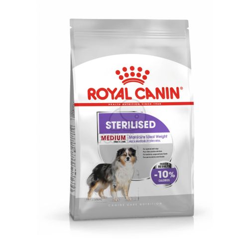 Royal Canin Medium Sterilised - száraz táp ivartalanított, közepes testű felnőtt kutyák részére  3 kg