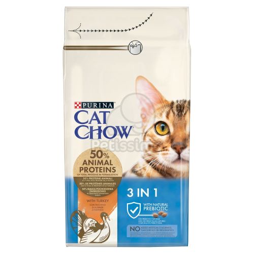 Cat Chow Adult 3in1 Pulykával  15 kg