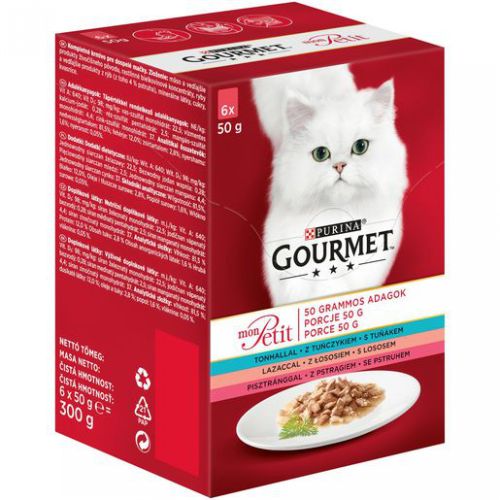 Gourmet Mon Petit nedves macskaeledel - halas 6 x  50 g