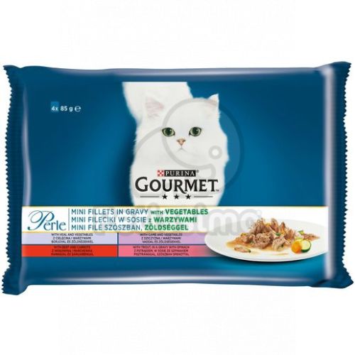 Gourmet Perle Mini Filé szószban zöldséggel 4 x  85 g