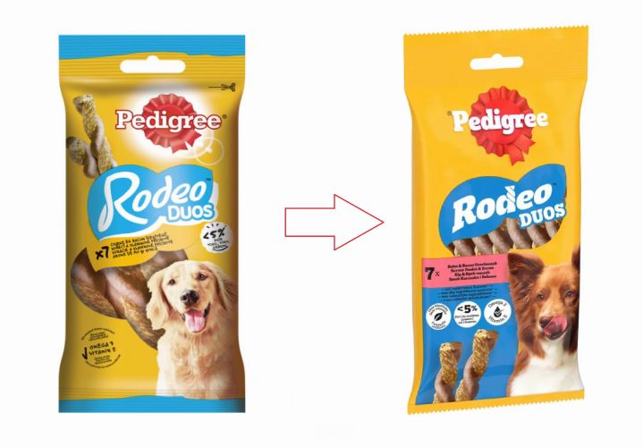 Pedigree Rodeo Duos Chicken & Bacon - jutalomfalat csirke és bacon ízesítéssel  123 g