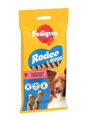 Pedigree Rodeo Duos Chicken & Bacon - jutalomfalat csirke és bacon ízesítéssel  123 g