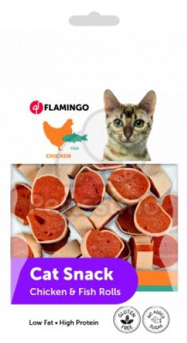 Flamingo Cat Snack - csirkés és halas tekercsek  50 g