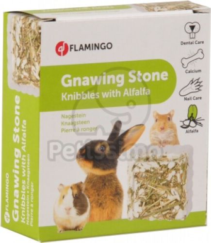 Flamingo Gnawing Stone Knibbles - lucernás ásványi kő  65 g