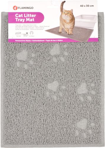 Flamingo macska wc kilépő - Tumbi szürke  40x30 cm