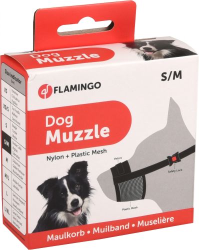 Flamingo nylon szájkosár  23-28 cm/37-65 cm