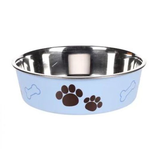 Flamingo Bella Kena fémtál kutyáknak - kék  800 ml