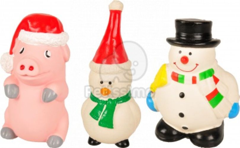 Flamingo karácsonyi kutyajáték - latex figurák  1 db