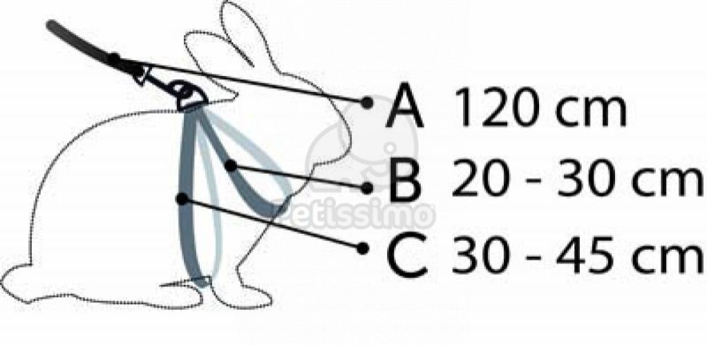 Flamingo hám + póráz nyulaknak  1 db