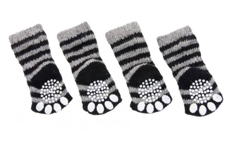 Flamingo kutyazokni - fekete/szürke m-es   4 db