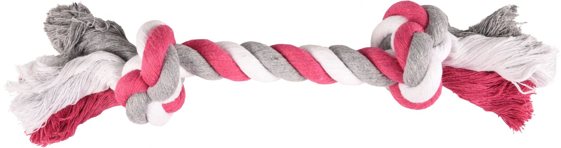 Flamingo Jim Playing Rope - rágókötél 2 csomóval, pink 30 cm   1 db