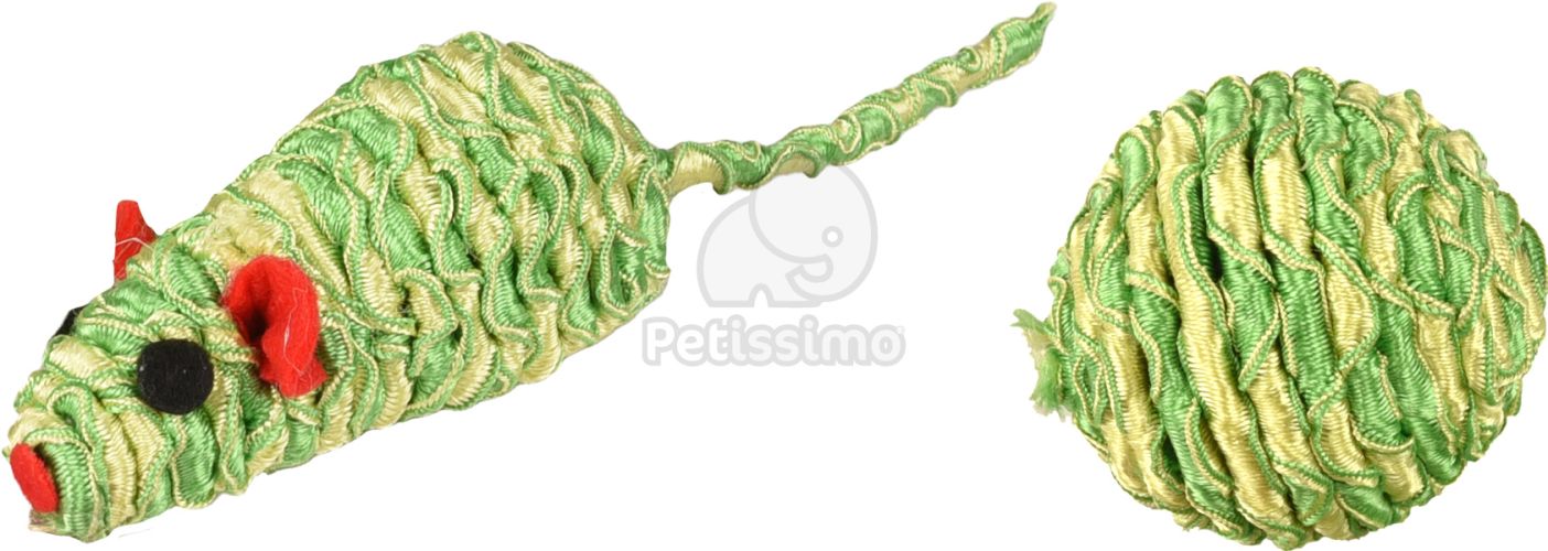 Flamingo kötél labda + egér macskajáték  1 db